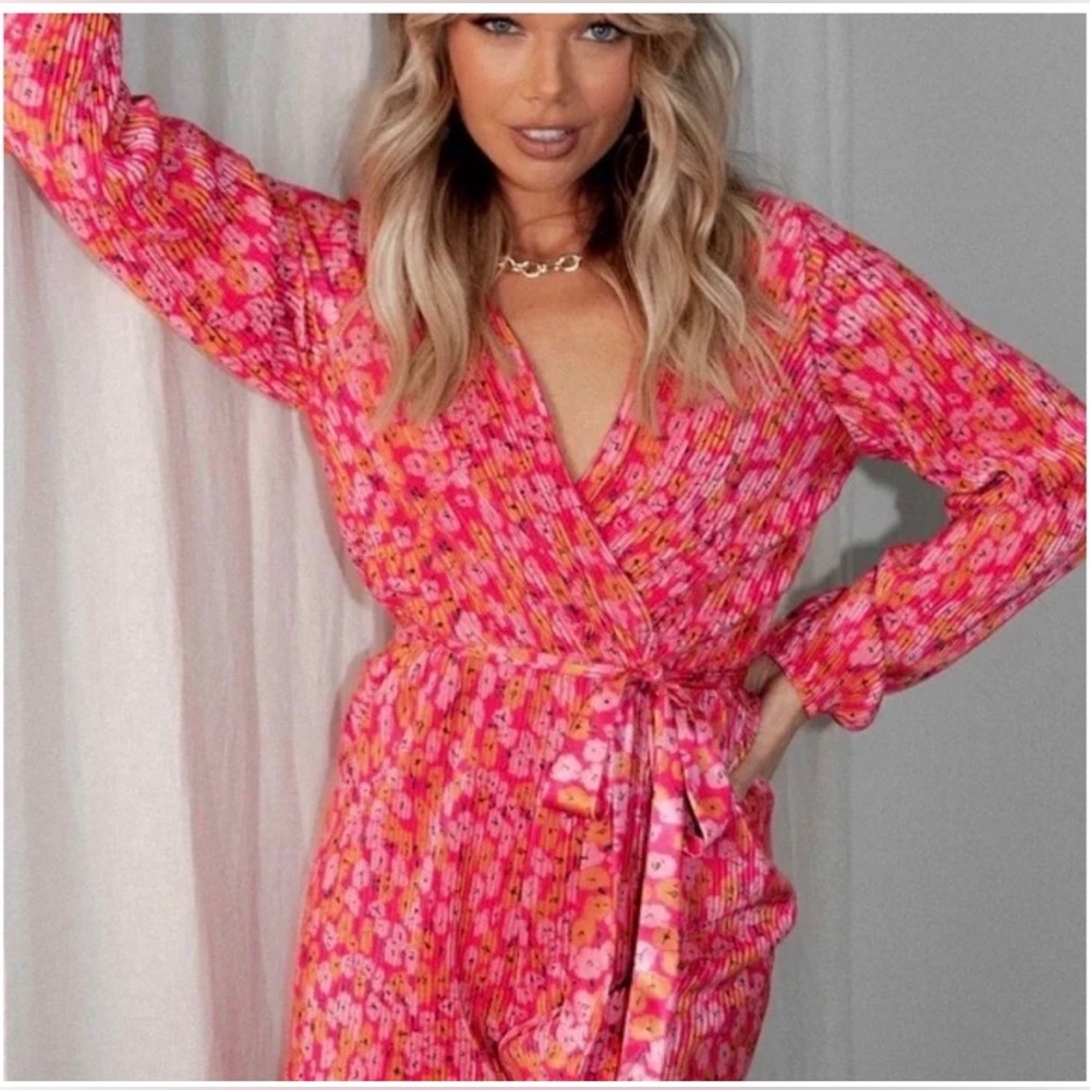 Petal & Pup Pink and Orange Romper